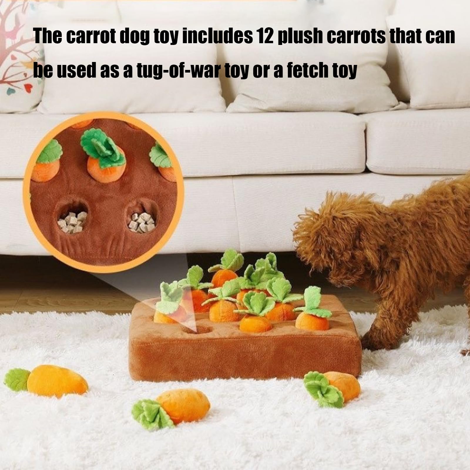 Juguete Interactivo Huerto de Zanahorias para Perros
