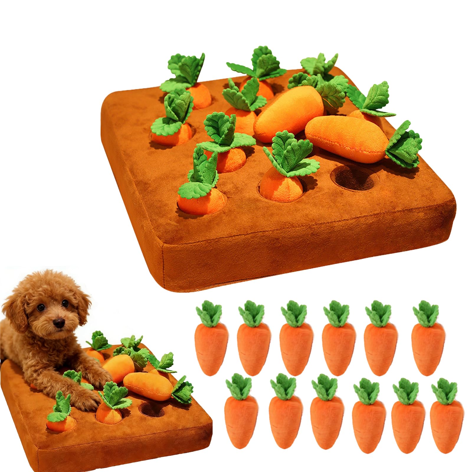 Juguete Interactivo Huerto de Zanahorias para Perros