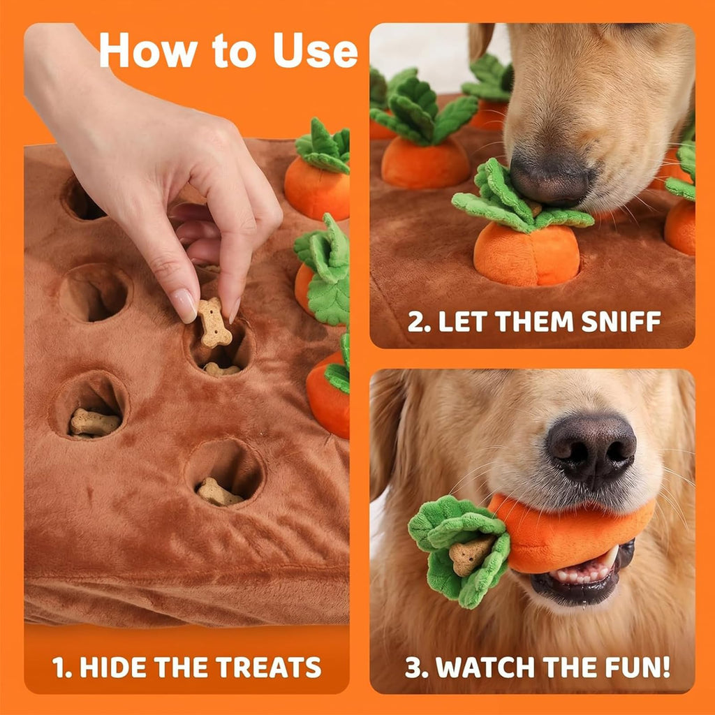 Juguete Interactivo Huerto de Zanahorias para Perros