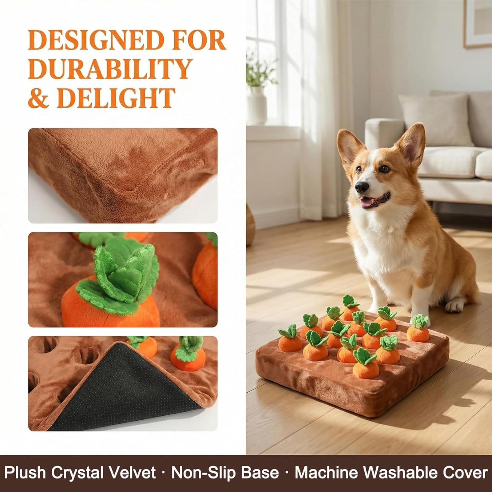 Juguete Interactivo Huerto de Zanahorias para Perros