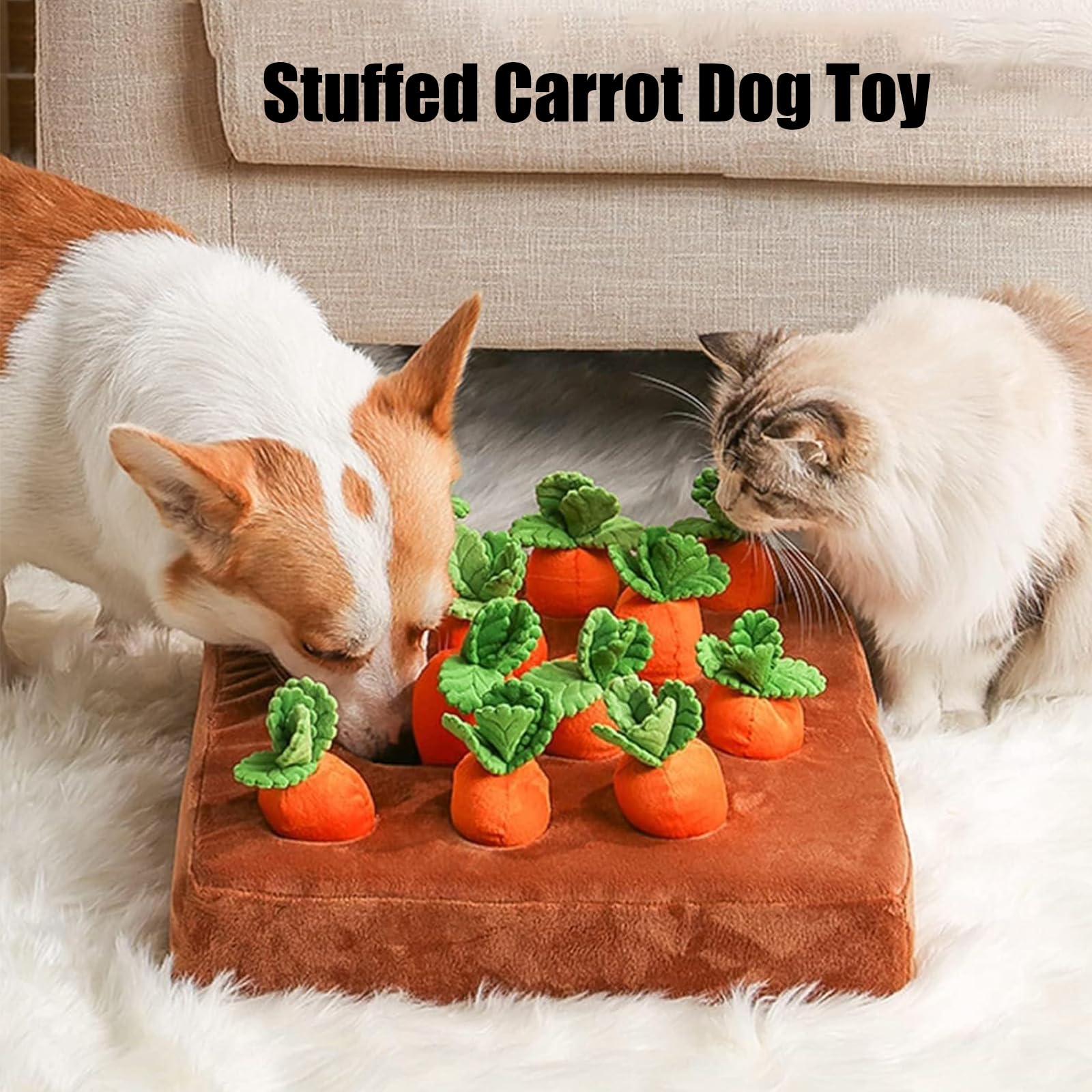 Juguete Interactivo Huerto de Zanahorias para Perros